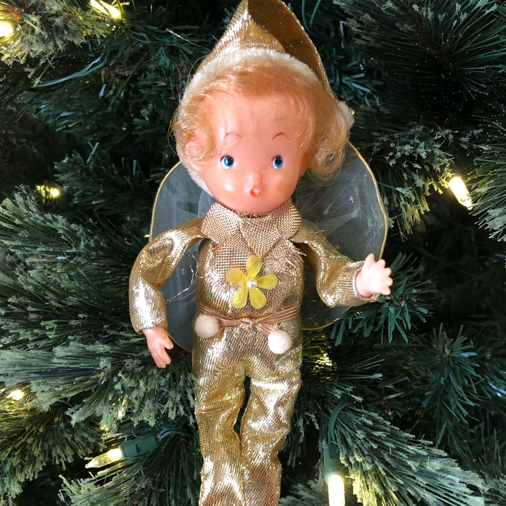 Vintage Pixie Elf Ornament